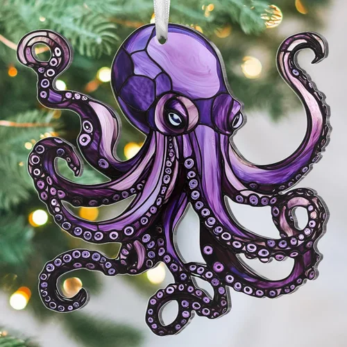 Vista 10 de FLAGWIX Regalos de águila calva de Navidad para hombres y mujeres - Adornos acrílicos planos 2D (no 3D) 2025 para decoraciones - Adorno de águila