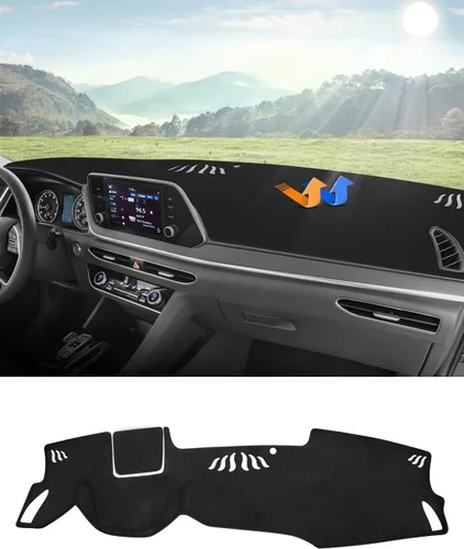 Vista 11 de Autorder Cubierta de salpicadero para Hyundai Sonata 2009 2010 Accesorios Dash Cover Upgrade Flannel Dash Mat Parasol Protector de rayos UV