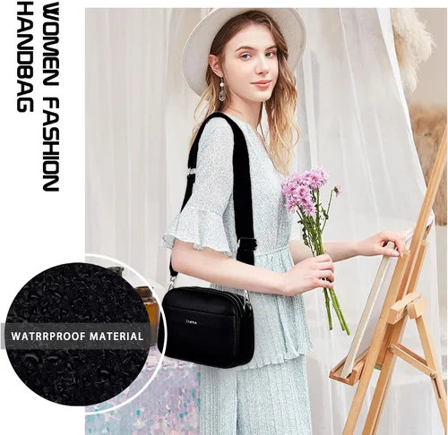 Vista 3 de Lvanka Bolsos cruzados para mujer cartera de mano, bolso de hombro con correa ajustable