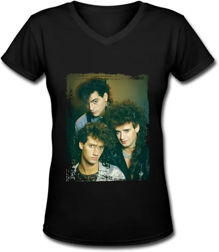 Vista 6 de Soda Stereo - Camiseta de manga corta con cuello en V para mujer