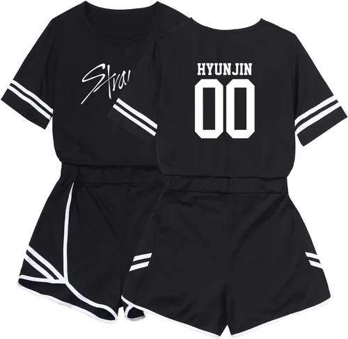 Vista 12 de DHSPKN Skz Merch - Conjunto de camiseta con soporte para camiseta y pantalones calientes, camiseta unisex Jisung Felix Minho Changbin