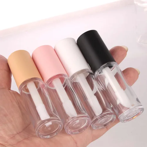 Vista 7 de COSIDEA 15 tubos vacíos de PETG grandes doe foot Wand Lip Gloss Tubes de 0.3 fl oz 0.33 oz tubo de brillo de labios nude con aplicador de cepillo