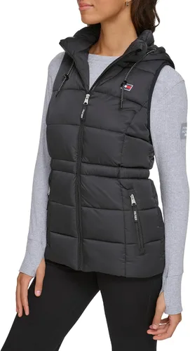 Vista 2 de Tommy Hilfiger Chaleco con capucha y cremallera completa para mujer
