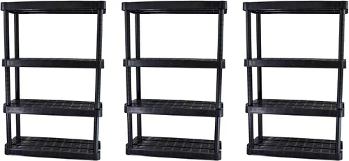 Vista 12 de Gracious Living Estantes organizadores de almacenamiento de 4 niveles para el hogar y el garaje, 54.5 pulgadas de alto x 32.0 pulgadas de ancho x