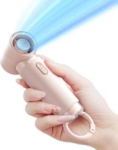 Vista 9 de WSKEN Ventilador de mano portátil, recargable, modo de 5 velocidades, motor sin escobillas de 20000 rpm, [pequeño pero potente], ideal para viajes