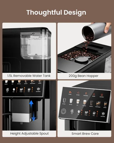 Vista 2 de Máquina de café expreso totalmente automática con espumador
