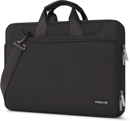 Vista 16 de MOSISO 360 Bolsa Protectora para Laptop de Hombro Compatible con MacBook Air de 13 pulgadas M4 M3 M2 M1 2025-2018/Pro M2 M1 2025-2016, Funda