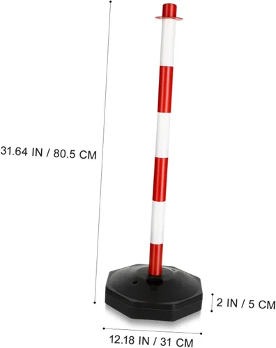 Vista 4 de Marcadores de entrada de bolardo de seguridad Bolardo de tráfico poste delineador poste con base Conos de tráfico de plástico Conos de tráfico