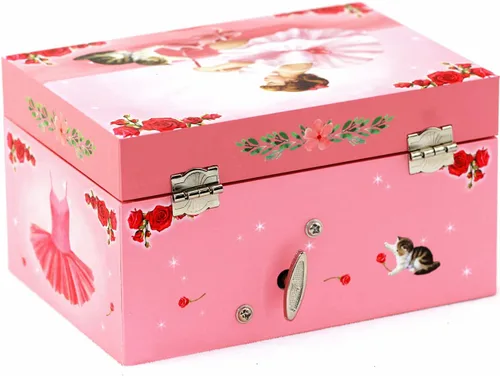 Vista 3 de Septwonder Musical Jewelry Box for Girls with Spinning Ballerina and Mirror Kids Jewelry Box Plays Music Swan Lake