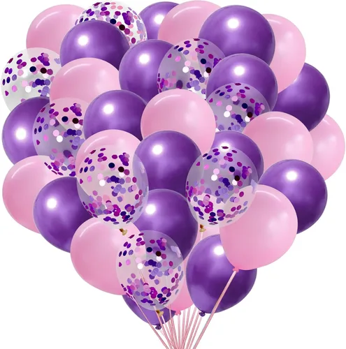 Vista 11 de Globos negros y dorados con globos de confeti negro y dorado para Año Nuevo, graduación, baby shower, boda, cumpleaños, fiestas familiares, 50