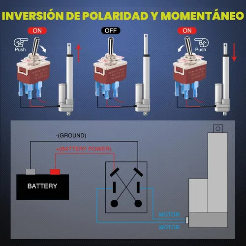 Vista 2 de Nilight Interruptor de Palanca de Polaridad Inversa de 4 Pines 2PCS Interruptores Basculantes Momentáneos de 12V 30A Encendido Apagado Encendido