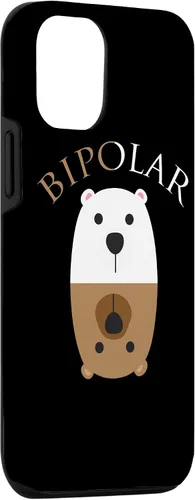Vista 3 de iPhone 15 Bipolar Bonita funda de regalo de oso polar para trastorno mental