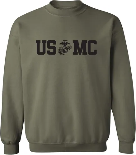 Vista 7 de zerogravitee USMC Eagle Globe Anchor - Sudadera con cuello redondo Real