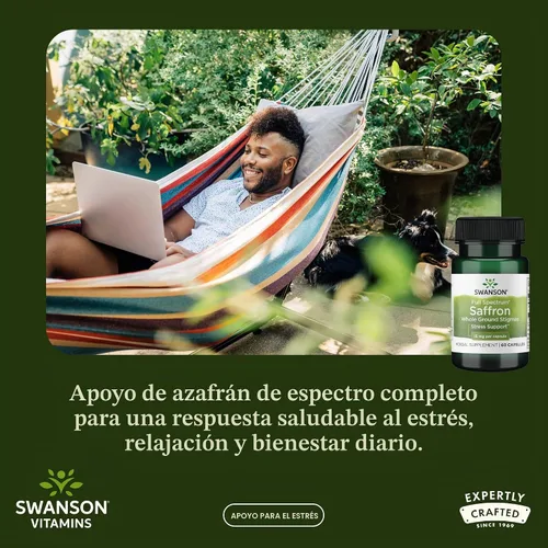 Vista 2 de Swanson Azafrán Español Orgánico Full Spectrum, 15 mg, 60 Cápsulas Veganas