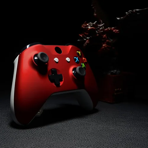 Vista 5 de eXtremeRate Replacement Front Housing Shell for Xbox One SX Controller, Red Custom Kit Faceplate Cover Case for Xbox Wireless Controller (Model 1708)