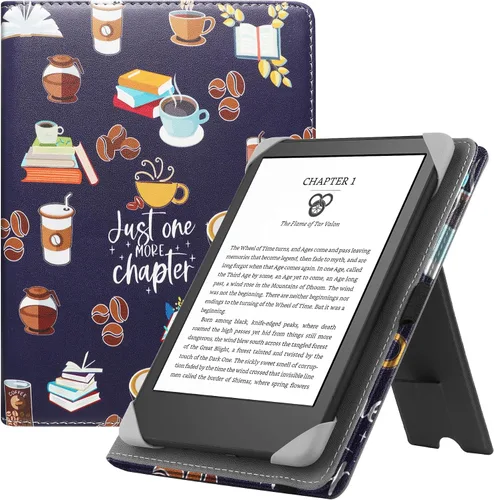Vista 8 de HGWALP Funda universal para lectores electrónicos de 6-6.8-7 pulgadas, funda Paperwhite con correa de mano compatible con todos los libros