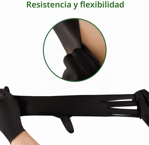 Vista 3 de Nitrile Disposable Gloves Pack of 100, Latex Free Safety Working Gloves for Food Handle or Industrial Use