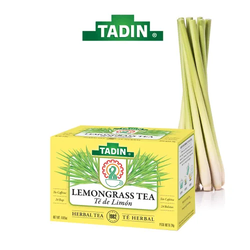Vista 6 de Tadin Lemongrass - Té de hierbas sin cafeína. 24 bolsas de té. 0.84 oz. Paquete de 2