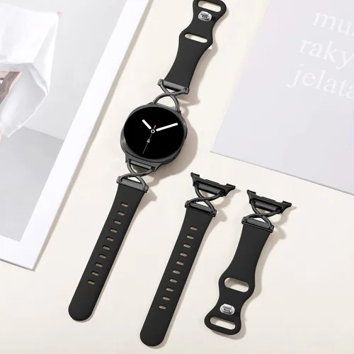 Vista 9 de Getino Correa delgada para Samsung Galaxy Watch 9/8 1.575 in 1.732 in y 8 2-negro