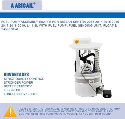 Vista 2 de Bomba de combustible compatible con Sentra 2013 2014 2015 2016 2017 2018 2019, L4 1.8L, Reemplazo# 170403SG0C E9213M, FG1549, SP4097M