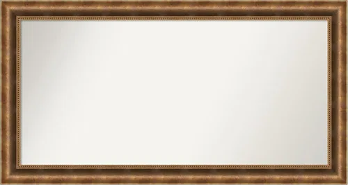 Vista 623 de Amanti Art Espejo de pared personalizado no biselado (25 x 25 pulgadas), marco de bronce acentuado, varios tamaños personalizados, espejo de baño