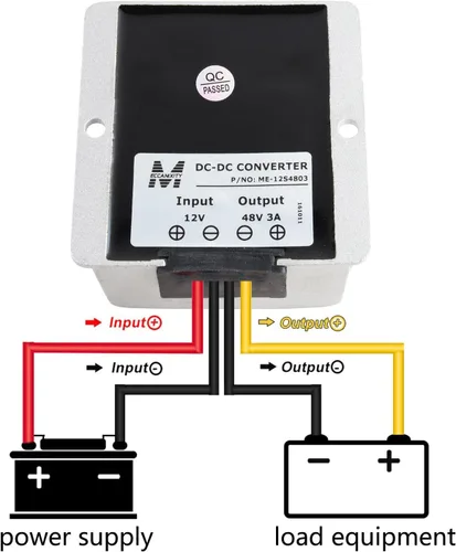 Vista 3 de TOP-VIGOR Convertidor de voltaje CC/DC 12V a 48V 3A 144W Convertidor Step Up, Impermeable IP68 Boost Convertidor Regulador Transformador