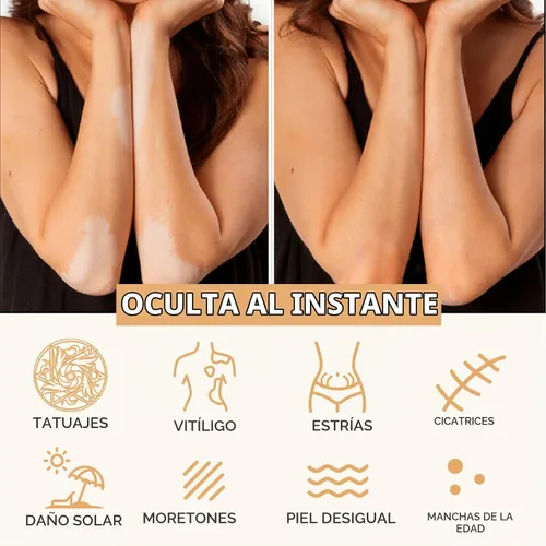 Vista 4 de Maquillaje de piernas impermeable sin transferencia, cubierta de tatuaje impermeable, cobertura de venas de piernas, maquillaje para venas