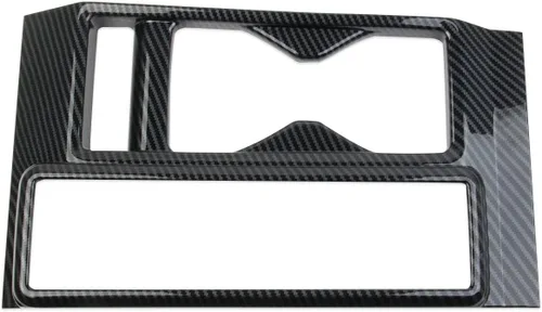 Vista 5 de Moldura de Control Central de Cambio de Engranajes de Fibra de Carbono con Portavasos para Nissan Pathfinder 2022-2025