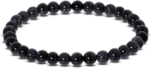 Vista 436 de Gem Avenue Handmade Round Bead Stretch Bracelet Unisex Natural Stone Beaded Jewelry for Men & Women, Elastic Wristband for Daily Wear