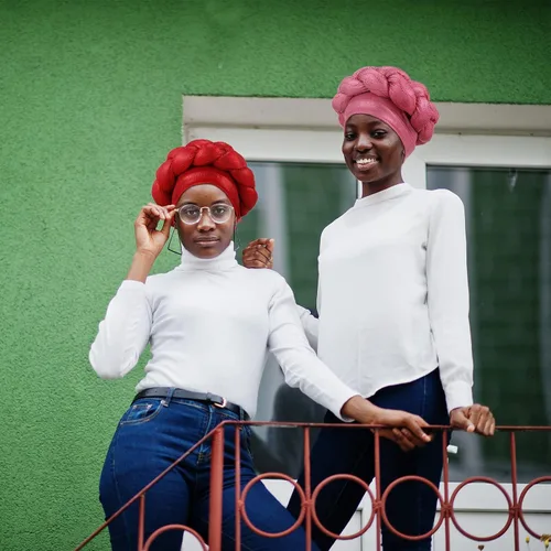 Vista 7 de 6 unidades de turbante africano para mujeres negras, gorro trenzado elástico africano para el cabello trenzado