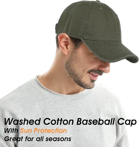 Vista 3 de Gorra de béisbol unisex de algodón liso en blanco para papá, ajustable, estilo vintage