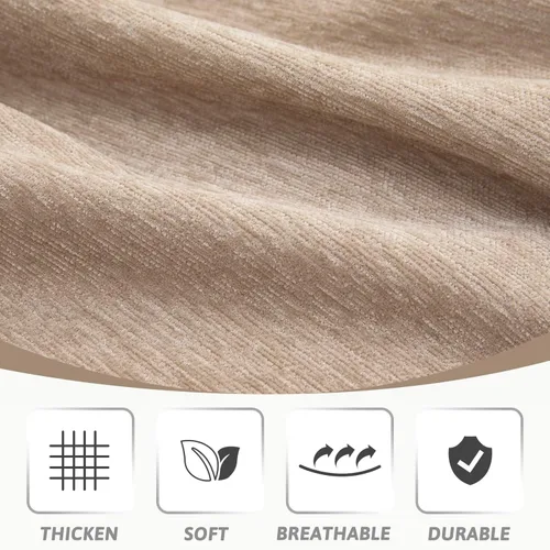 Vista 4 de MEETSKY Fundas de sofá en forma de L para sofá seccional de 2 cojines, fundas de sofá seccional, fundas de sofá lavables, suaves, mezcla de chenilla