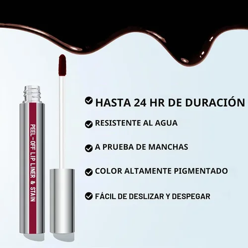 Vista 3 de Cilrofelr Delineador de Labios Despegable, Delineador de Labios Tatuaje de Larga Duración con Pinzas, Tinte de Labios Despegable con Acabado Mate