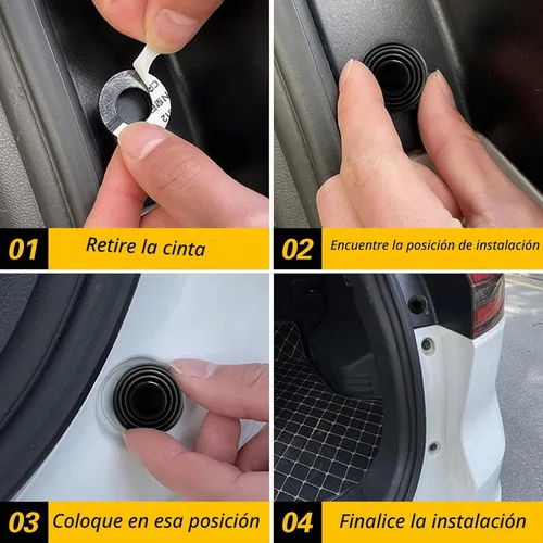 Vista 6 de 20 piezas de juntas de absorción de impactos para puerta de automóvil, almohadilla de silicona silenciadora de cierre de puerta de 1.18 pulgadas