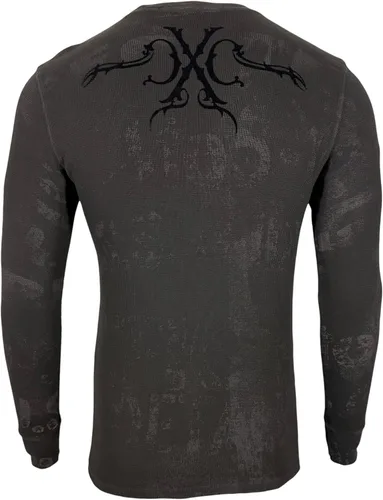 Vista 5 de Xtreme Couture by Affliction - Camisa térmica de manga larga para hombre Negro (Lluvia)
