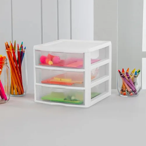 Vista 2 de Sterilite Clearview - Unidad de almacenamiento de escritorio de plástico