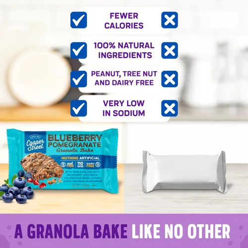 Vista 7 de Cooper Street Cookies Chewy Granola Bakes Blueberry Granate (arándano granada, 36 unidades)