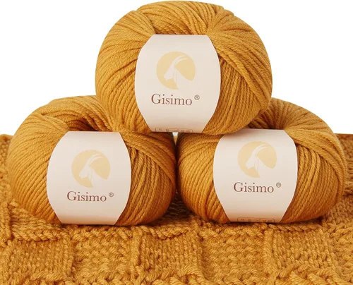 Vista 46 de 100% lana merino para tejer y ganchillo, hilo lujoso y suave de 6 cabos para tejer y crochet a mano, 1.76 oz/50 g, 127 yardas/116 metros