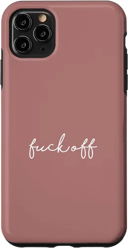 Vista 13 de Funda para iPhone 16 Dusty Rose Fuck Off Divertida manuscrita a mano con refranes sarcásticos groseros