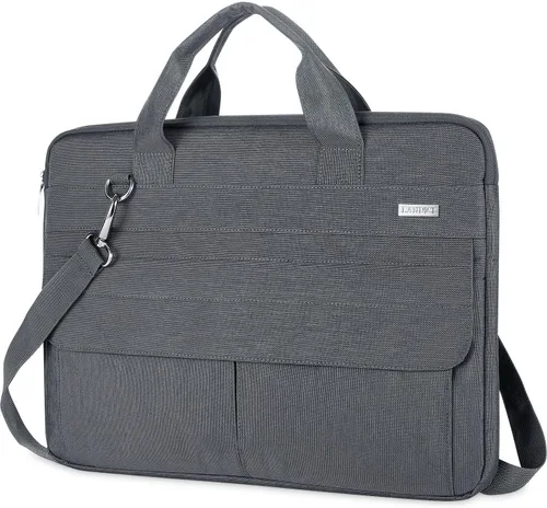 Vista 9 de LANDICI Bolsa para Laptop Funda de Transporte de 15.6 Pulgadas con Correa para el Hombro, Funda Delgada Impermeable para Computadora Compatible