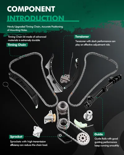Vista 3 de SCITOO Kit de cadena de distribución para Chrysler 300 Grand para Cherokee Wrangler Challenger Charger para Durango Journey 200 3.6L