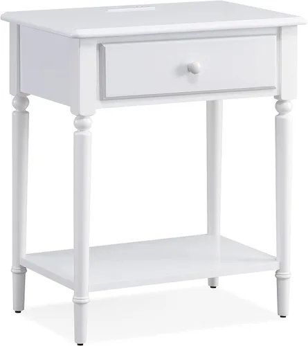 Vista 7 de Leick Home Ironcraft - Mesa auxiliar para mesita de noche, 24 pulgadas, color negro lavado