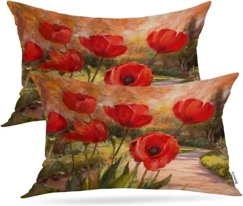 Vista 90 de Batmerry Fundas de almohada decorativas con estampado digital de hojas verdes y gatos negros con estampado digital para sofá, cama, cremallera
