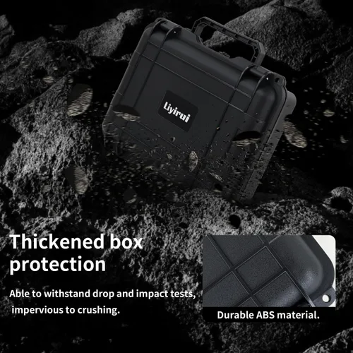 Vista 5 de OSMO - Funda rígida de bolsillo 3, almacenamiento portátil multifuncional para DJI Pocket 3 Creator Combo accesorios de cámara, impermeable, negro