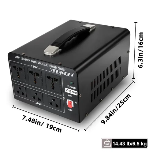 Vista 11 de 500W US al convertidor de voltaje de Japón 120V a 100V transformador reductor