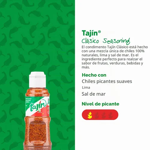 Vista 4 de Condimento Tajín Clásico, Mini Tajín Condimento Mexicano 1.6 oz (Paquete de 1)