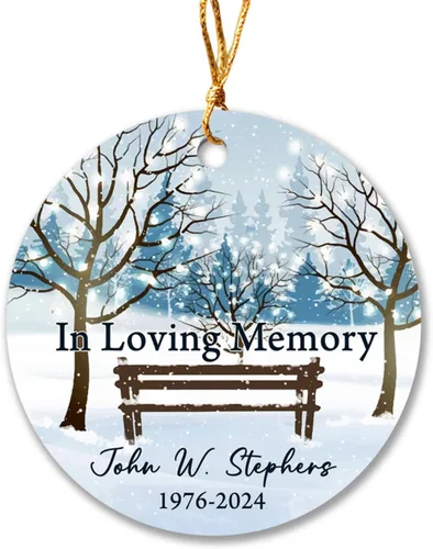 Vista 22 de Adorno de Navidad conmemorativo personalizado para mascotas, perros y gatos, A Piece of My Heart is at Rainbow Bridge, adorno de Navidad con nombre