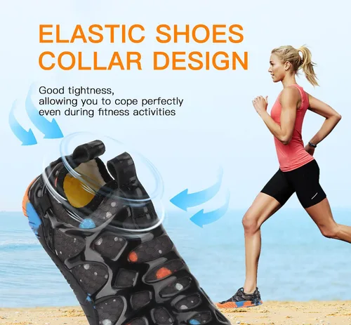 Vista 6 de SIPUHK Zapatos de agua para hombre y mujer, de secado rápido, sin cordones, para natación, surf, buceo, playa, piscina, deportes acuáticos, caminar