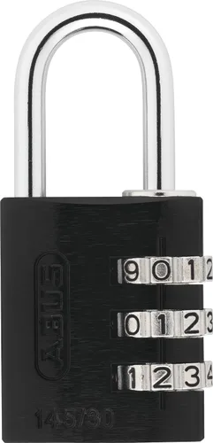 Vista 18 de ABUS 145/20 Pequeña Cerradura de Combinación No-TSA para Equipaje, Mochila, Reajustable, Negro