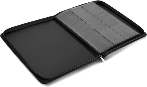 Vista 5 de Bright Creations Carpeta de tarjetas de piel sintética – Carpeta de tarjetas de intercambio de 360 grados con carga lateral – Almacenamiento